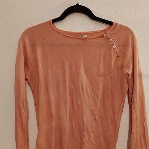 Soft orange long sleeve sweater tee